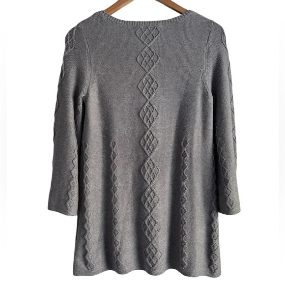 Soft Surroundings Women Cable Knit Sweater XS Silk Cashmere Blend Quiet Luxury - Picture 3 of 11